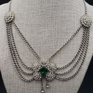 Vintage Mid Century Czech Rhinestone Necklace